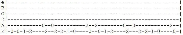 Tablatura da introdução de Come As You Are